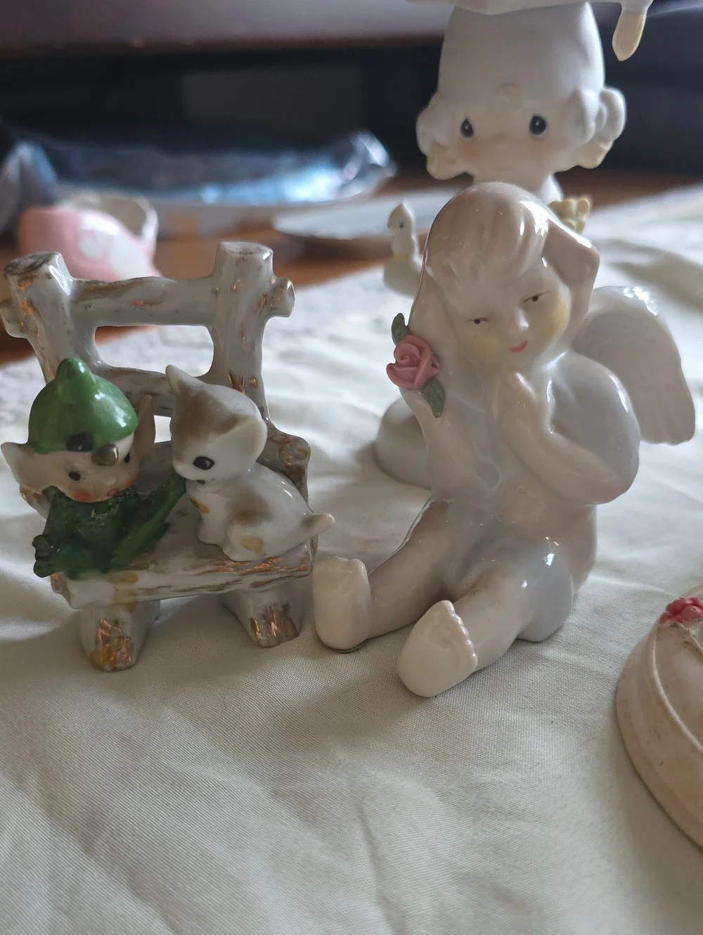 Precious Moments Confirmation Anhel Graduation Figurine Vtg Keepsake Set